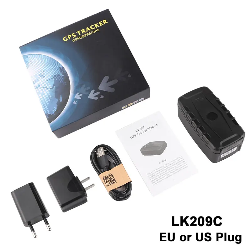 With Box NO Charger Автомобильный gps трекер Rastreador LK209E водонепроницаемый Магнит 6000 мАч автомобильный трекер дропшиппинг шок сигнализация голосовой монитор бесплатное приложение PK TKSTAR TK905 - Цвет: With Box NO Charger