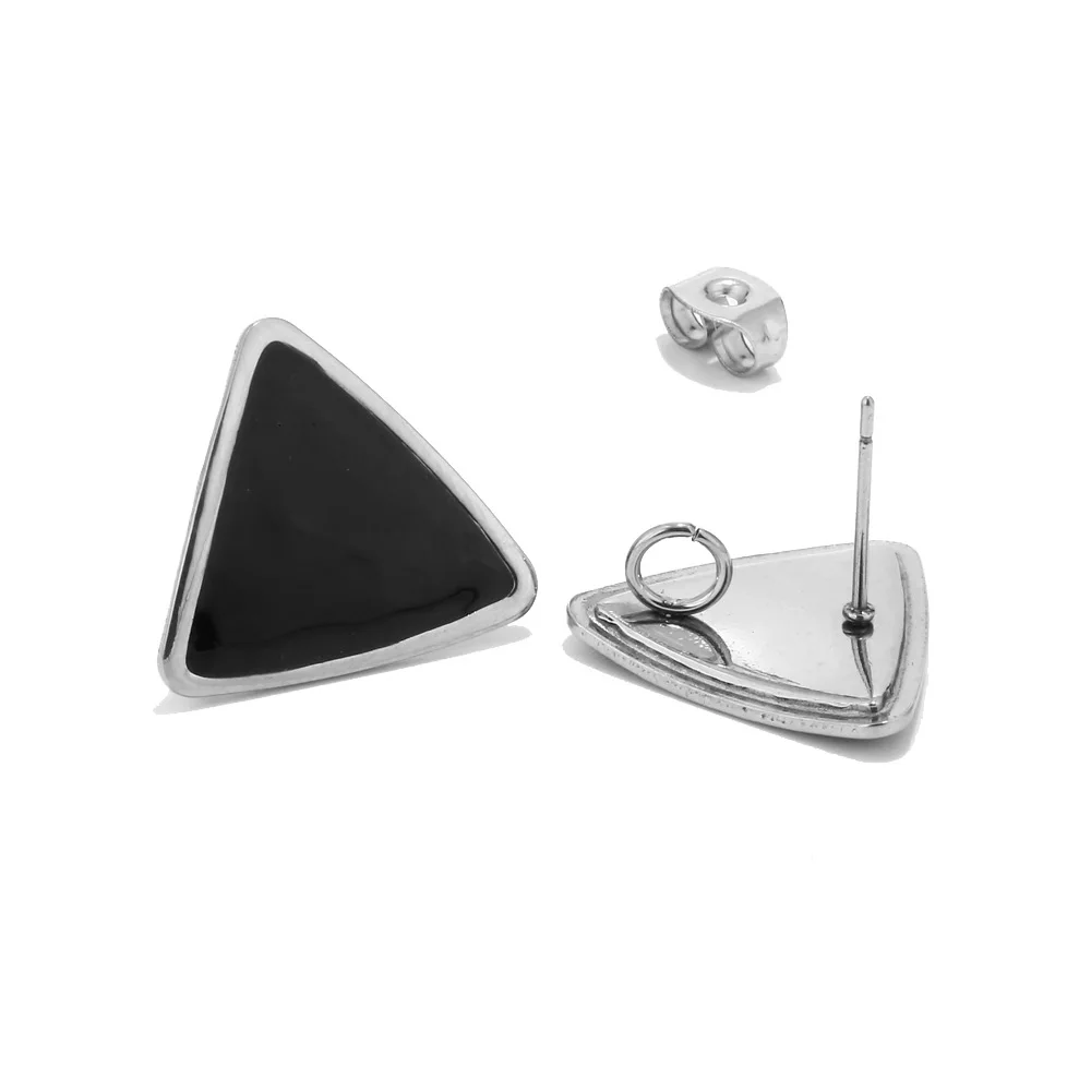 6 шт. золото/серебро Нержавеющая сталь 18 мм изогнутые треугольные крючки для ушей серьги провода DIY модные серьги изготовление ювелирных изделий Аксессуары