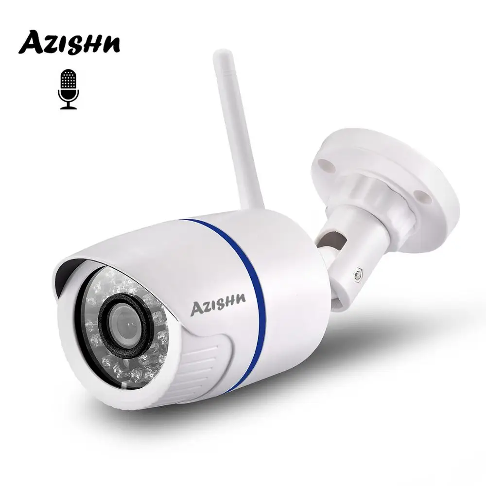 AZISHN 1080P 2.0MP Wi-Fi IP Камера аудио 24IR наблюдения frp экструзионный HD Беспроводной CCTV с