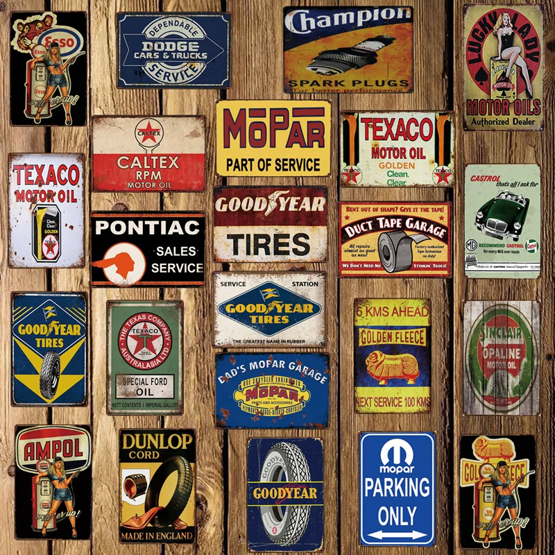 

[ Mike86 ] Motor oil TEXACO ESSO Tin Sign Vintage Hotel Pub Retro Mural Iron Painting art Poster Art 20*30 CM LT-1730