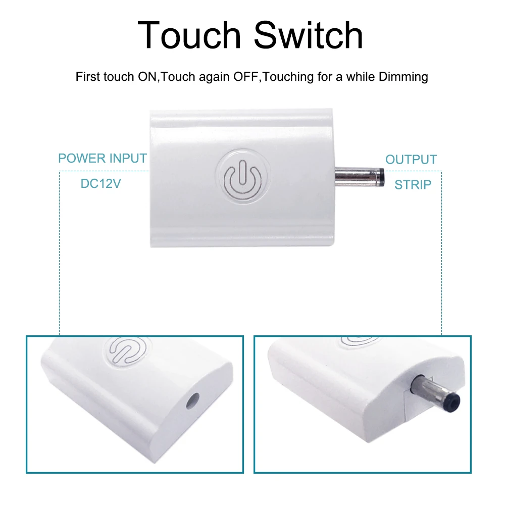 DC12V светодиодный сенсорный датчик Светодиодная лента 2835 1,5 м IP65 Водонепроницаемый Диммируемый Светильник для кровати для кухни под шкаф светильник теплый белый