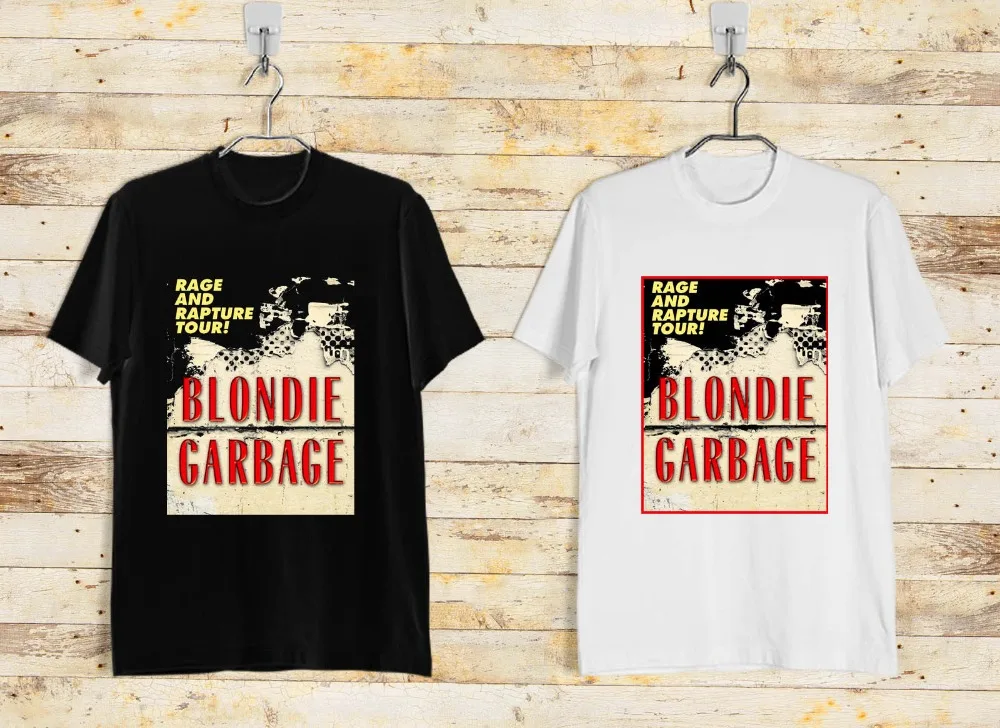 Модные футболки с круглым вырезом Blondie + мусора ярость и Rapture Комфорт Мягкая