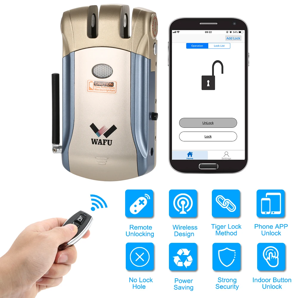 WAFU WF 008U приложение дверной замок Bluetooth дистанционное управление