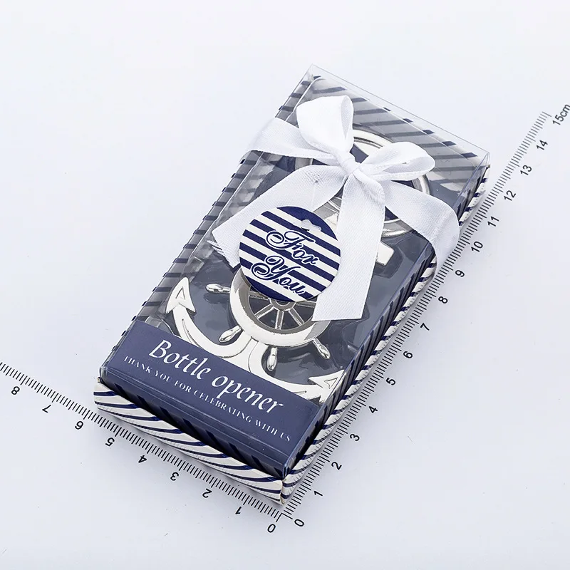 

wedding party favor gift and giveaway for guest - silver anchor bottle opener beer opener party souvenir 100pcs/lot