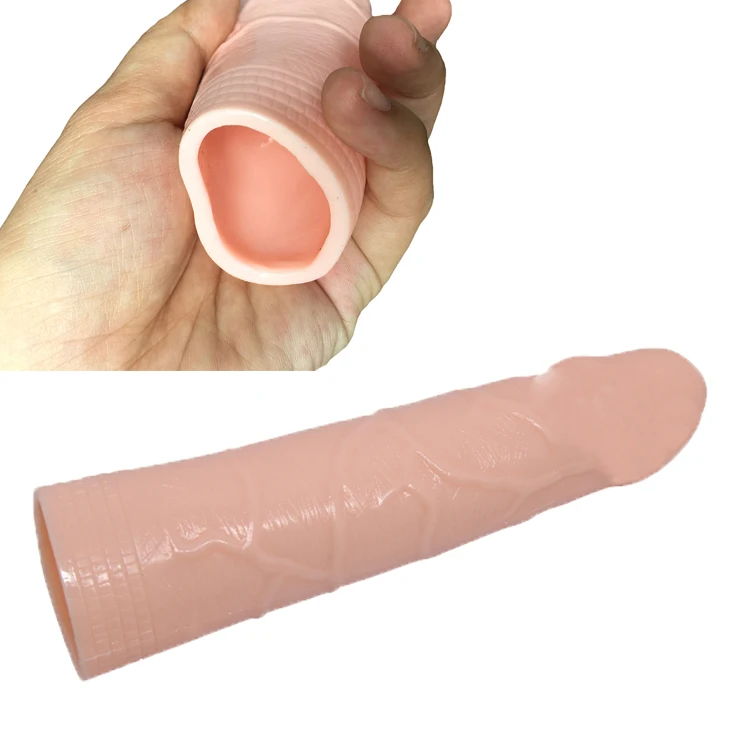 Реалистичный Пенис с рукавами для увеличения пениса твердый презерватив