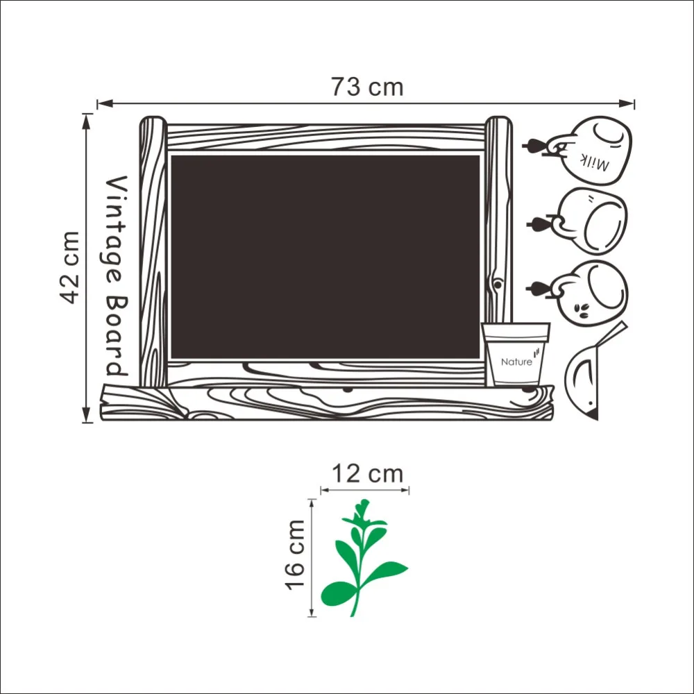 

Factory Price Kitchen Chalkboard Decal Decor Blackboard Removable Waterproof Vinyl Wall Sticker Kitchen ChalkBoard