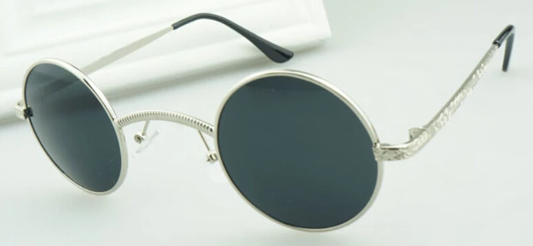 70s John Lennon винтажные маленькие круглые солнцезащитные очки металлические поляризационные ретро очки Rx able