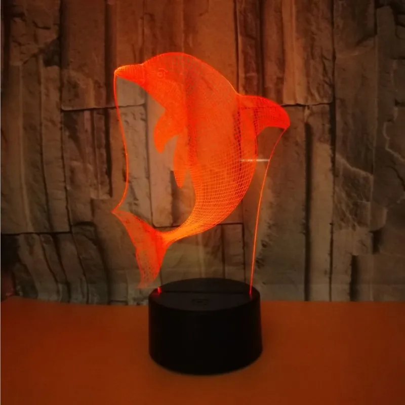 Цветная сенсорная 3d лампа иллюзия светодиодный ночник USB настольная для детей