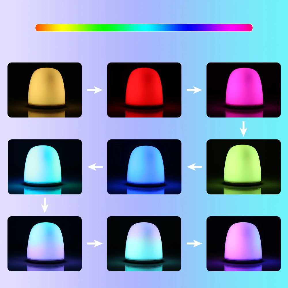 2018 Новый LP 11 красочный RGB изменить ночной Светильник для создания уютной