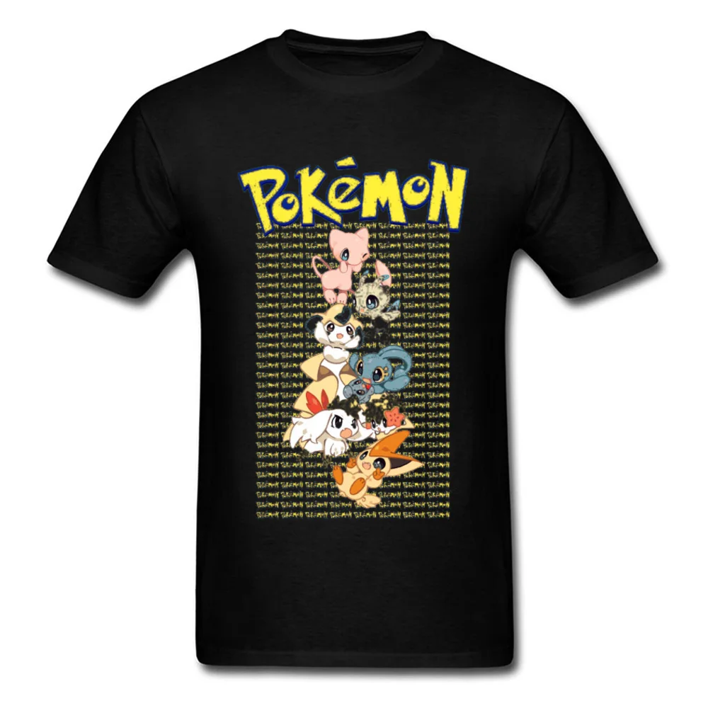 AC DC покемон аниме футболка Пикачу Jigglypuff Gengar Snorlax Mewtwo мультфильм забавная футболка Лучший подарок для мужчин 3D футболки с принтом - Цвет: 0109PK71 20black