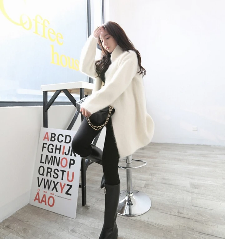 Новое поступление женское теплое пальто из натурального меха норки роскошное