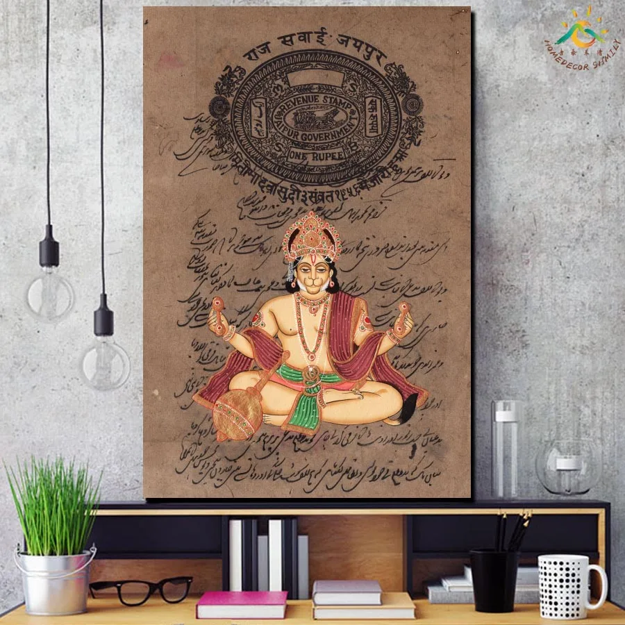 Hanuman индуистский Бог Современная Настенная Художественная печать поп-арт картина и Плакат рамка Висячие свитки Холст Живопись Холст плакат