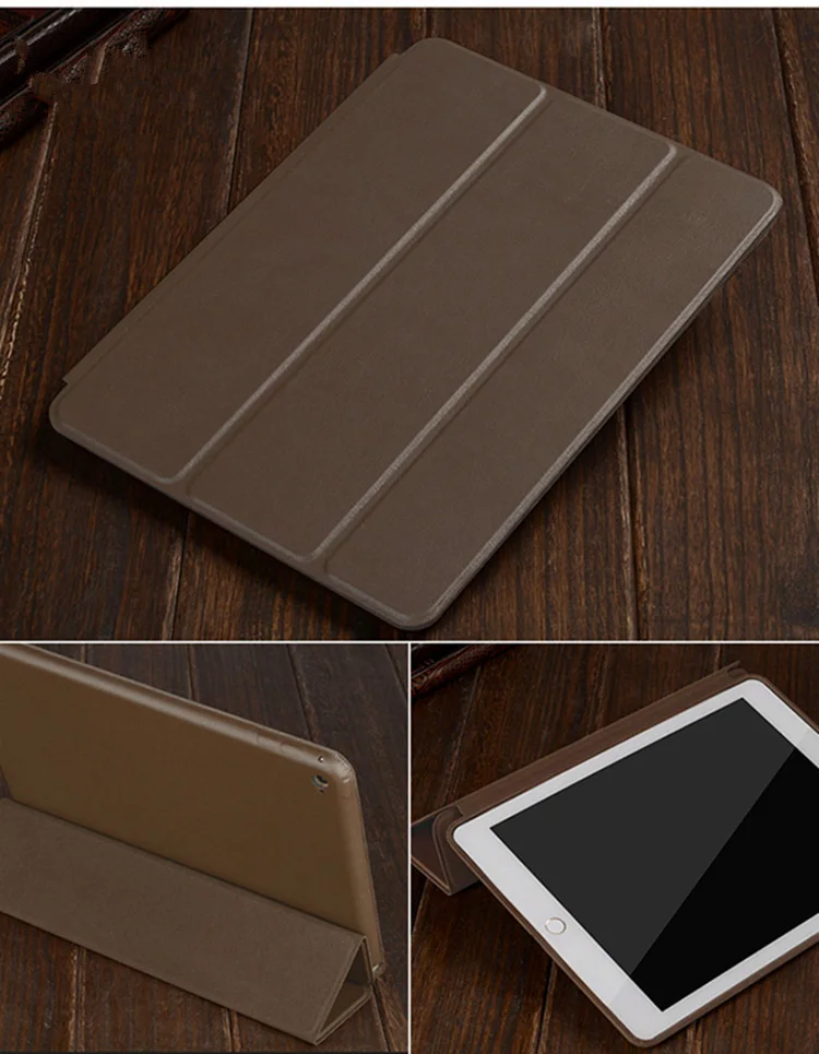 Чехол для ipad 2, 3, 4, 9,7 дюймов, официальный 1:1 из искусственной кожи, ультратонкий трехслойный смарт-чехол для ipad 234+ стилус+ пленка