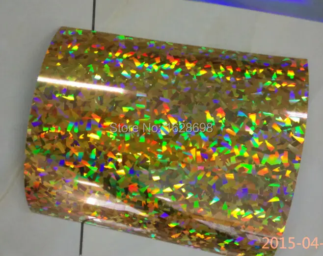 CDH 18 кристальная Золотая голограмма теплопередача пленка для одежды логотип или