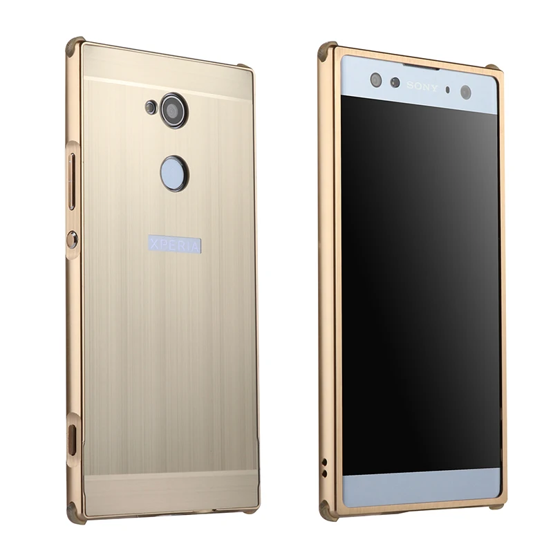 Алюминиевый чехол из углеродного волокна для sony Xperia L2 XA2, ультра ударопрочный металлический каркас+ Пластиковая Задняя крышка для Xperia XZ2 compact Shell