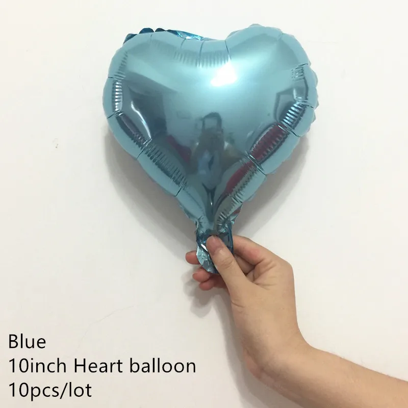 10pcs blue heart Baby Shower баннер его мальчик/девушка воздушный шар "Конфетти" Детские Пол раскрыть День рождения украшения подарок для детей вечерние Декор поставки - Цвет: 10pcs blue heart
