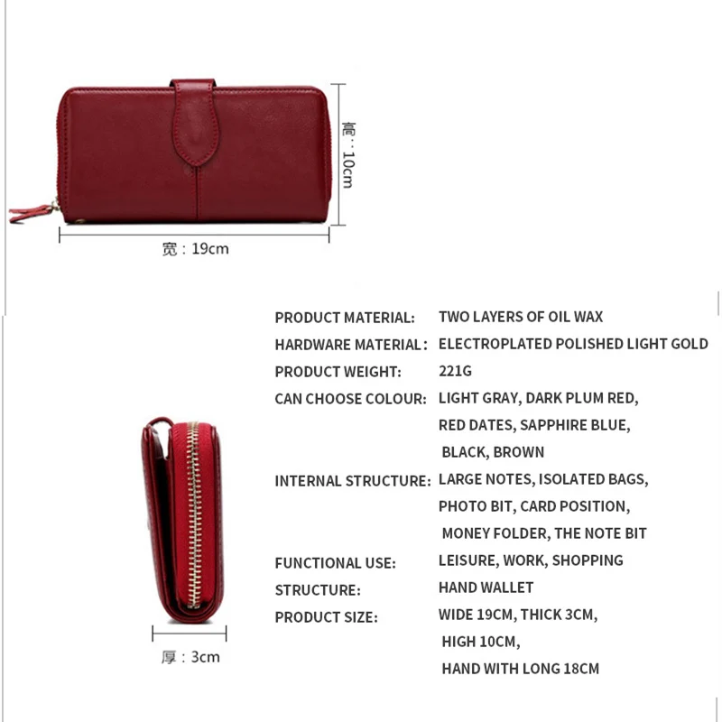Кошелек COWATHER Женский из натуральной коровьей кожи 6 цветов P11049|leather for women|brand women