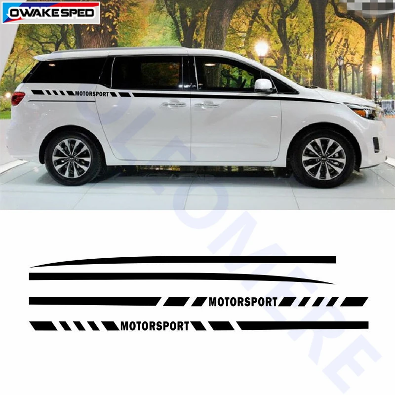 Спортивные линии талии в полоску Авто украшения кузова наклейки для автомобиля Стайлинг внешняя дверь боковая индивидуальная наклейка для KIA Carnival Toyota Ford