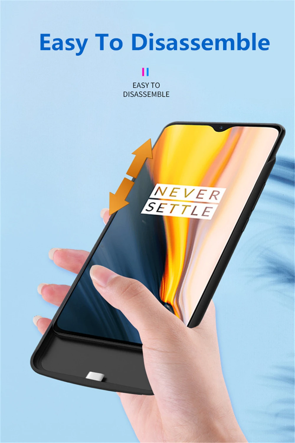 NTSPACE Внешнее зарядное устройство чехол s для Oneplus 7 power bank чехол 6500 мАч портативный противоударный внешний аккумулятор Зарядка задняя крышка