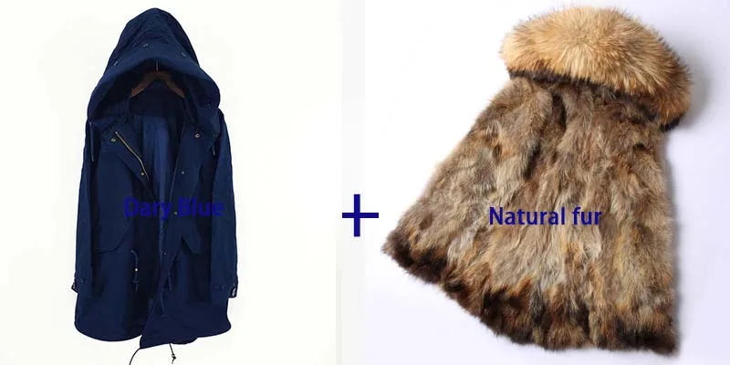 Waterproof Coat S-7XL Водонепроницаемая парка, пальто из натурального меха, зимняя куртка для женщин, натуральный мех енота, меховой воротник, Лисий мех, подкладка, теплая Толстая Уличная одежда - Color: Waterproof Coat