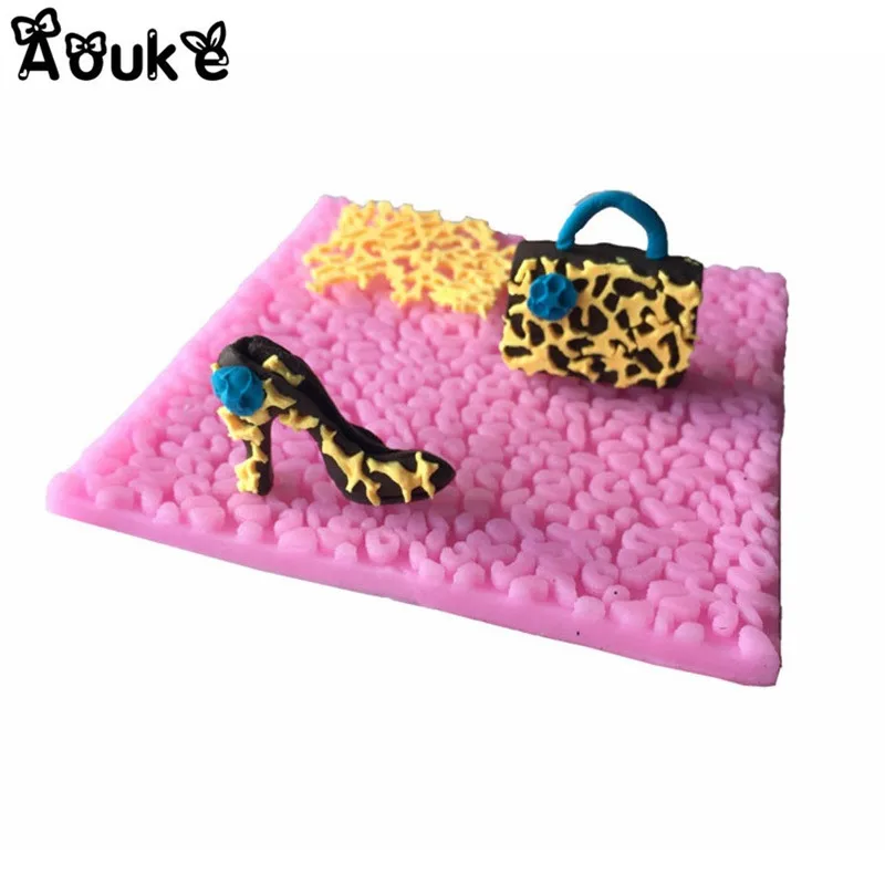 Heels Bag Shape Liquid Silicone Mold Fondant Cake Molds Chocolate Candy Biscuits Moulds DIY Wedding Decoration Baking Tools |