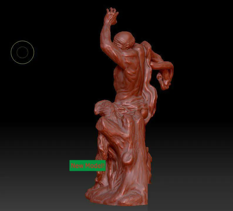 3D модель в формате stl твердая вращения скульптуры для станка с ЧПУ снижение