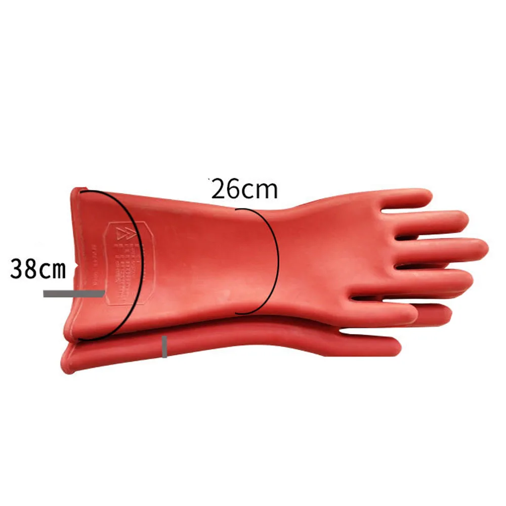 

Professional 12 KV High Voltage Electrical Insulating Gloves Nature Rubber Electrician Safety Gloves 40cm