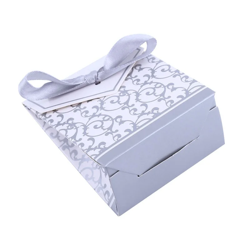 50 шт. декоративная подарочная коробка с лентой элегантные подарочные коробки для