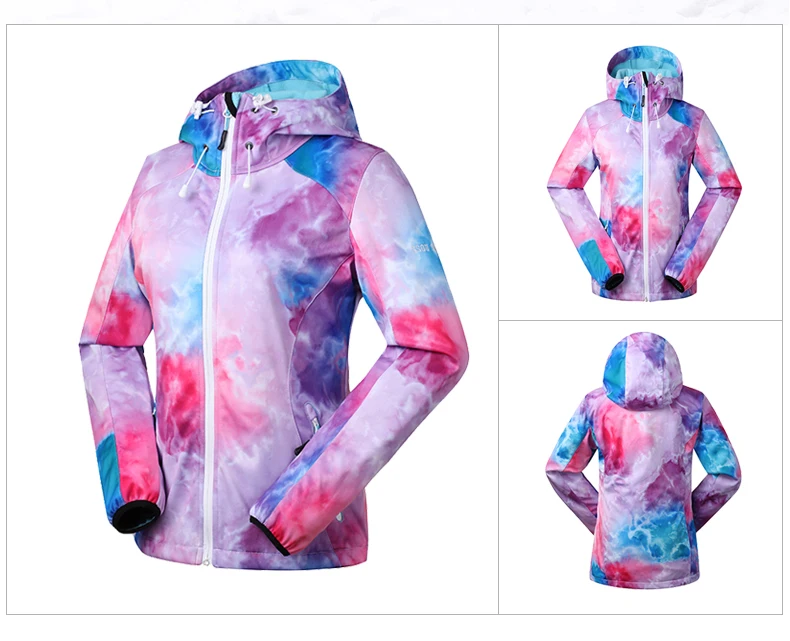 Gsou SNOW походные куртки softshell Флисовые Куртки куртка водонепроницаемая женская