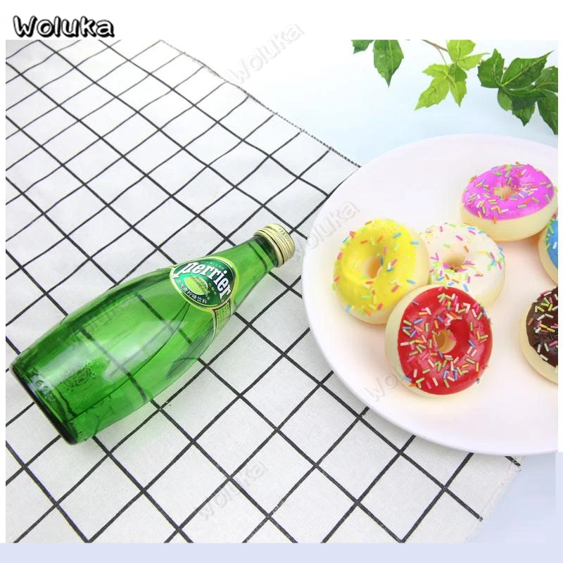 Имитация 10 шт. пончики с красочной сахарной краской украшение для окна мягкая