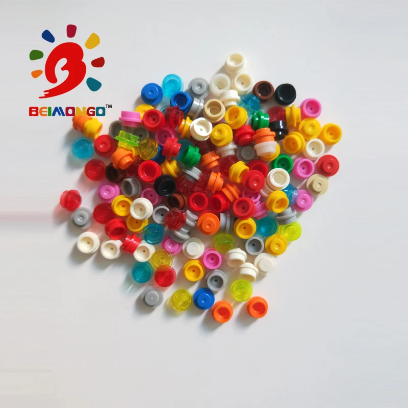 Бесплатная доставка! BEIMONGO блок пластина 1x1 круглые строительные блоки 200 шт. Edu и