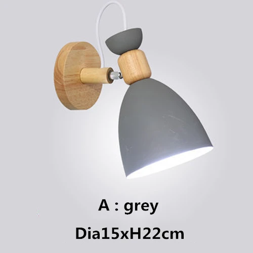 A gray Nordic Личность Творческая мультфильм настенный светильник E27 Макарон фон настенный светильник для детей чтения прикроватная тумба для спальни - Цвет абажура: A gray