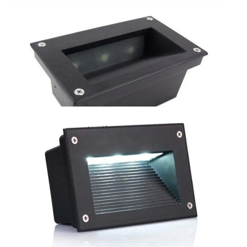 Светодиодная угловая настенная лампа 3 Вт Встраиваемая ступенчатая для лестницы