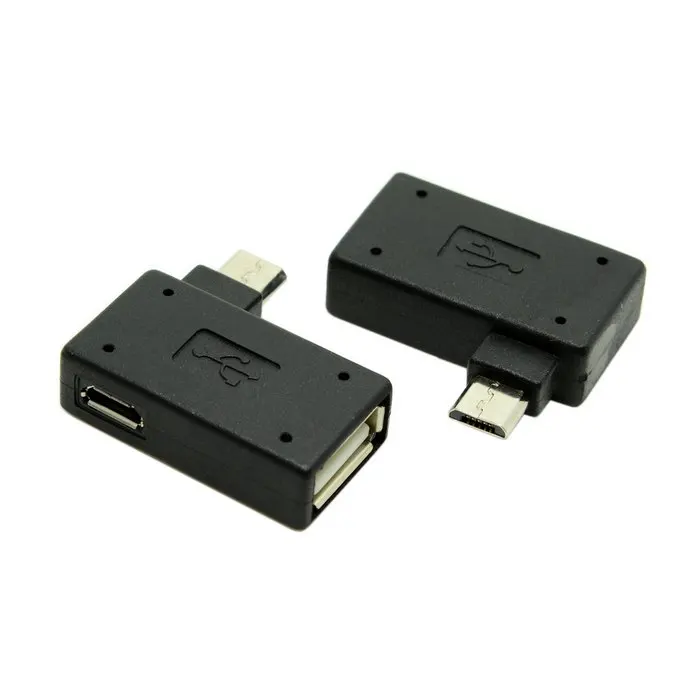 1 шт. 90 градусов левый угловой микро USB 3. 0 OTG Хост адаптер с питанием для Galaxy S3 S4 S5