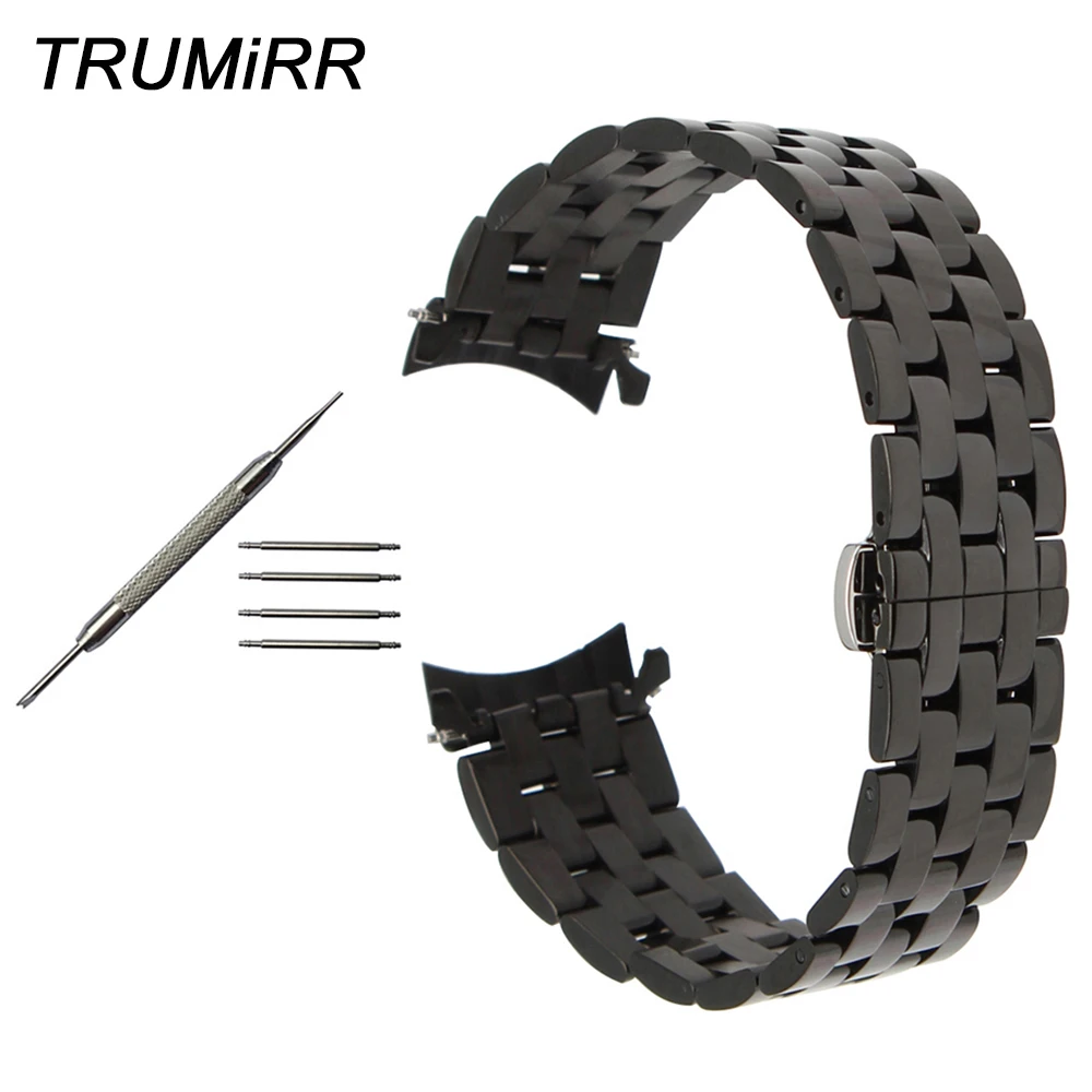 Ремешок из нержавеющей стали для наручных часов Ferrari изогнутый браслет с