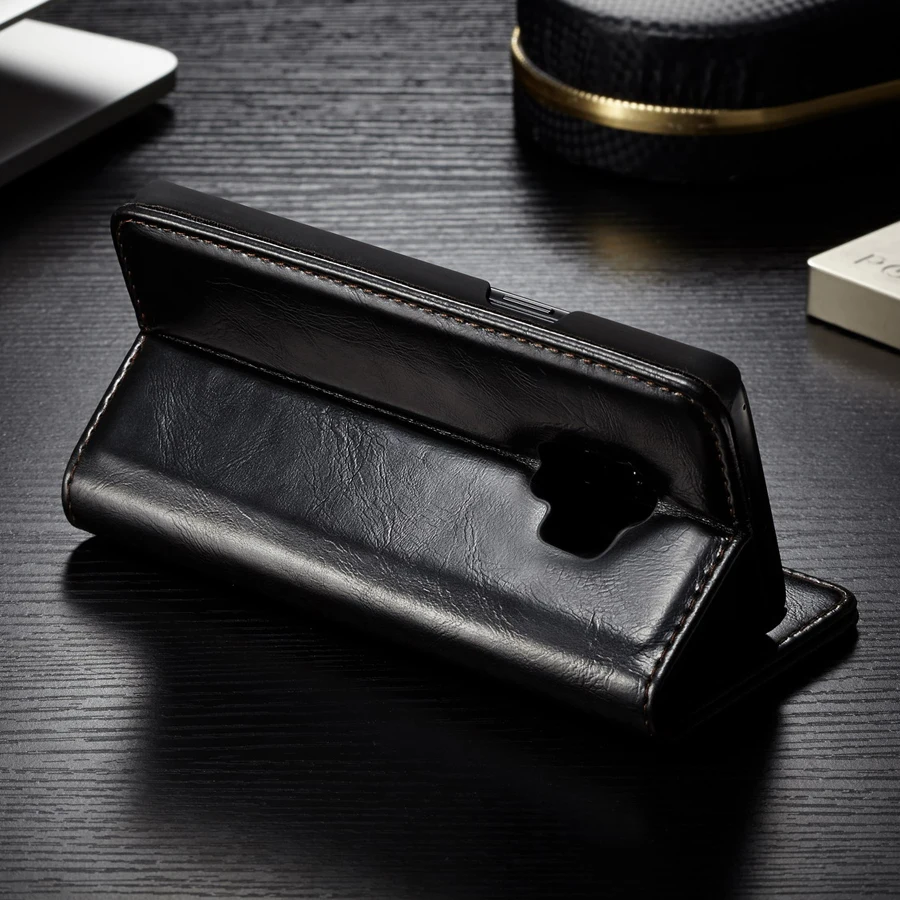 Caseme для Fundas samsung Galaxy S9 чехол роскошный чехол из искусственной кожи PU кожаный флип чехол для Coque samsung S9 плюс S9+ Магнитный чехол-кошелек с бумажником и подставкой