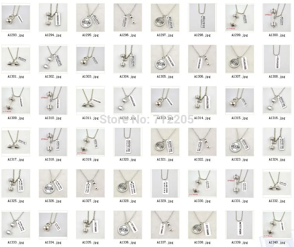 New Arrival Fitness Weightlifting jewelry Dumbbell barbell and Redefine Beautiful sport Gym necklace | Украшения и аксессуары