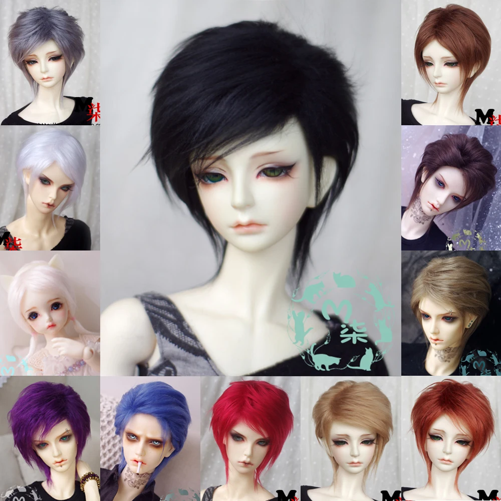 Bjd кукла парик 1/12 1/8 1/6 1/4 1/3 черный | Игрушки и хобби
