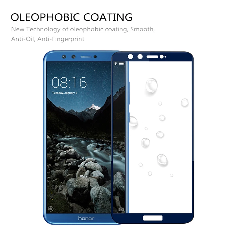 Для Huawei Honor 9 lite light защитное стекло полное покрытие для 5 65 дюймов закаленное