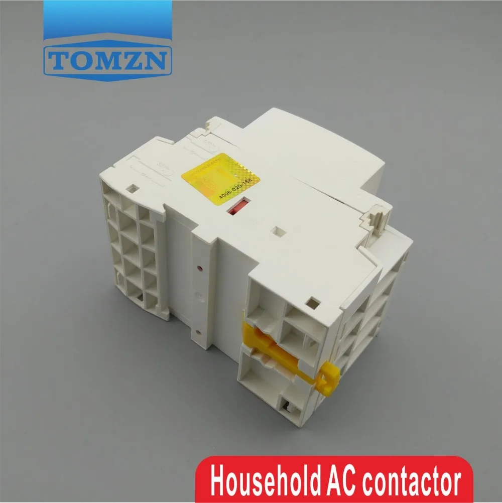 TOCT1 4P 40A 2NC 2NO 220V 400V ~ 50/60HZ din рейка бытовой ac модульный контактор|modular contactor|contactor acac