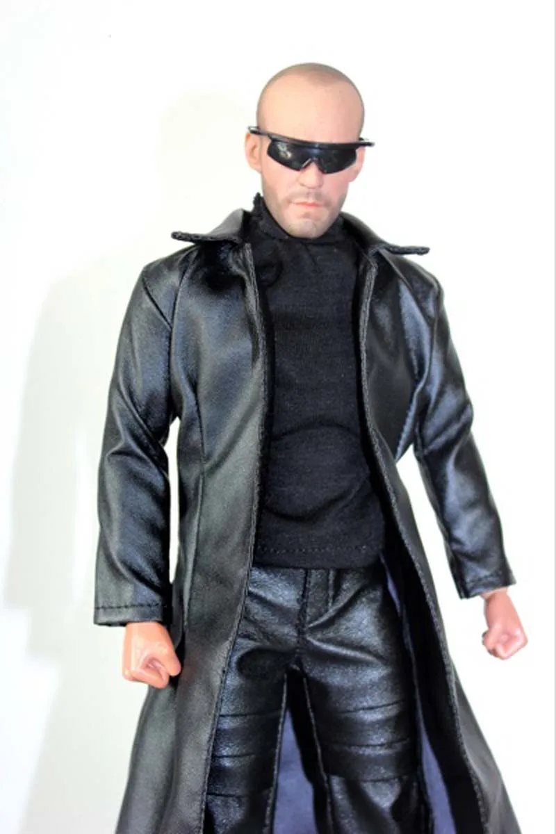 1:6 Scale Male Soldier Black Leather Coat with Pants Shoes for 12inch Action Figures Without Head Sculpt Body m5 | Игрушки и хобби