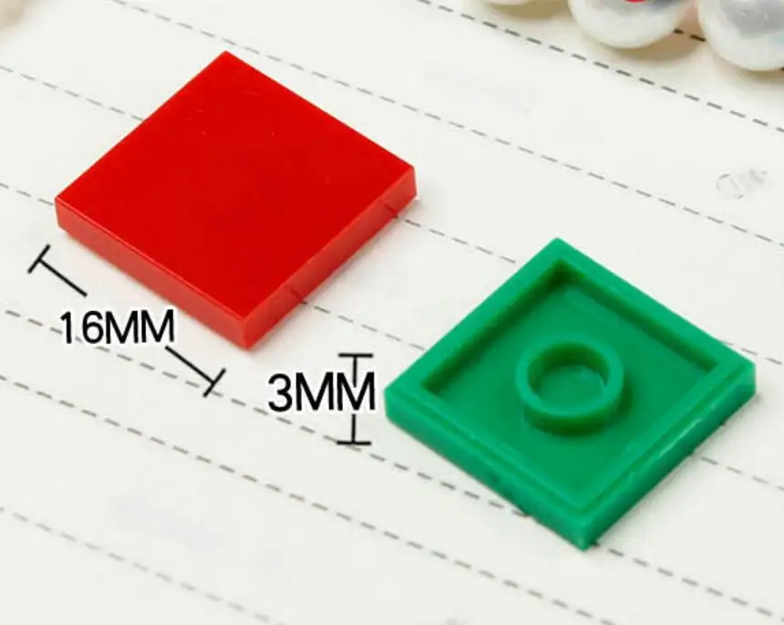 Объемные детали для кирпича плоская плитка 2x2 DIY блочная игрушка совместимая с