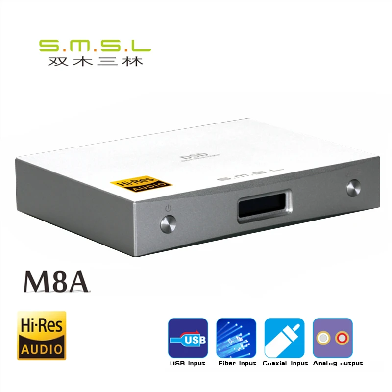 SMSL M8A HiFi аудио ЦАП dsd512/768 кГц декодер Усилители домашние USB получать xcroe200 xu208 + es9028q2m