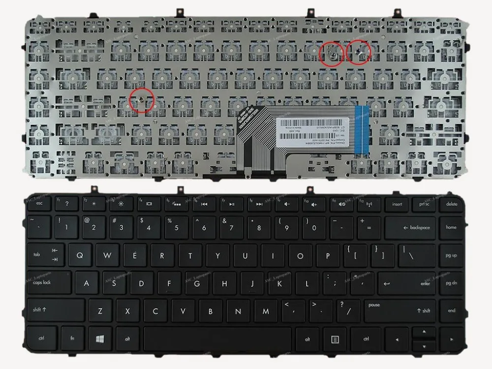 Английская клавиатура для HP Envy Sleekbook 6 1180ca 4 1001tu 1033tu 1044tu 1106tu 1107tu черная без рамки