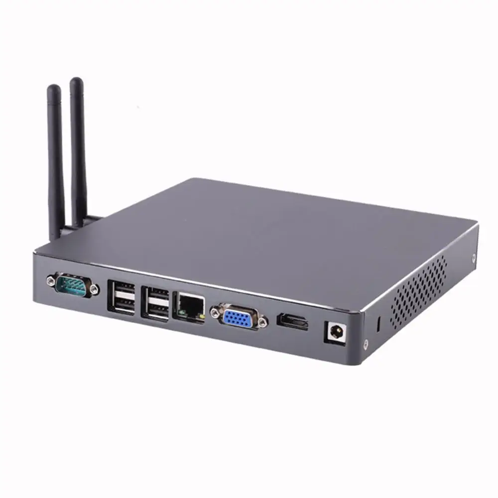 Мини-ПК, настольный компьютер, AMD quad core LX 420, Windows 10/Ubuntu,(серый), [HUNSN BH08GL],(COM/VGA/HD/LAN/6USB2. 0/2USB3. 0/вентилятор