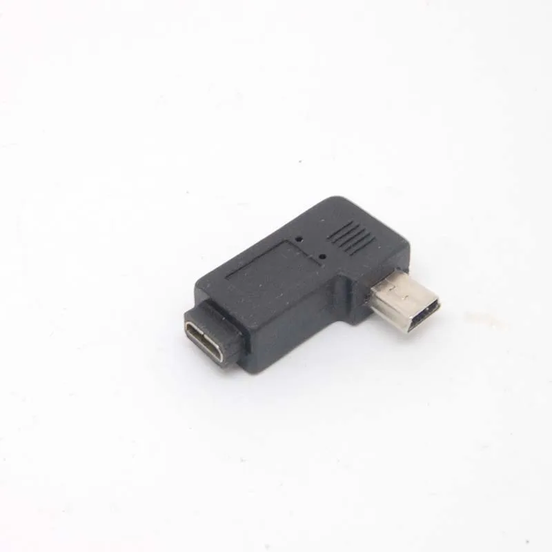 10 шт. адаптер с левым углом 90 градусов для Mini USB тип A папа к Micro B мама|Кабели
