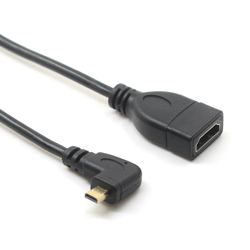 Микро совместимому с HDMI адаптер Папа мама кабель правой и левой под углом 90