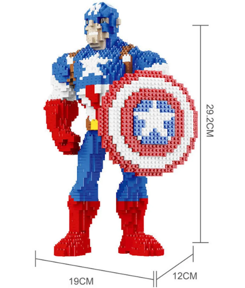 Marvel Мстители DIY Строительные алмазные нано блоки игрушка супер герой Железный