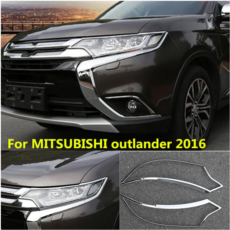 Автомобильный Стайлинг для MITSUBISHI outlander 2016 ABS передняя лампа абажур Отделка