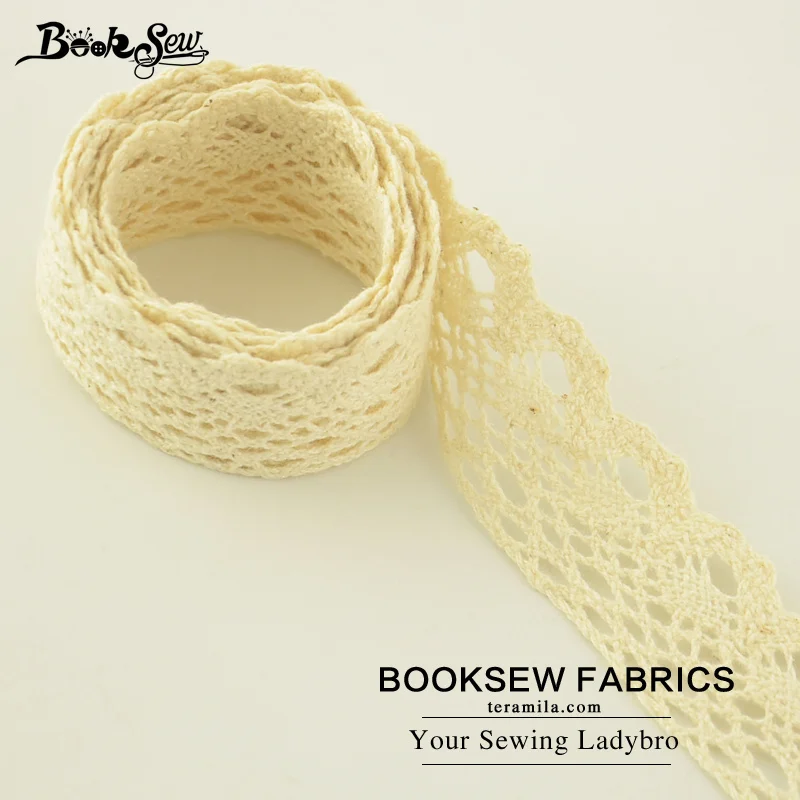 Хлопчатобумажная кружевная лента Booksew, белая и бежевая кружевная отделка, сделай сам, шитье, свадьба, скрапбукинг, 5 ярдов/партия, ширина 2 см/2,5 см/3 см/4 см